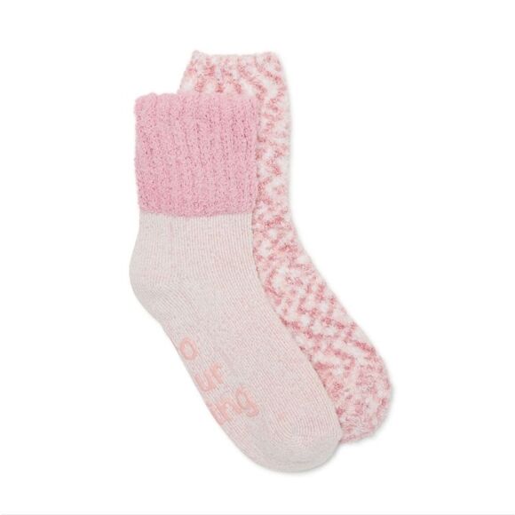 Women's Ultra Soft Fuzzy Lounge Socks 2-Pack Shoe Size 4-10 - Picture 4 of 7